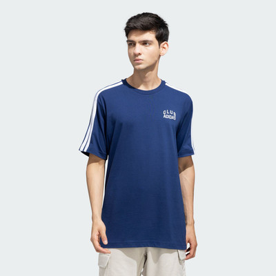 ADIDAS Graphic Print Men Crew Neck Blue T-Shirt