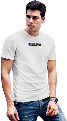 Fighterhero Printed Men Round Neck White T-Shirt