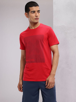 HRX by Hrithik Roshan Printed Men Round Neck Red T-Shirt