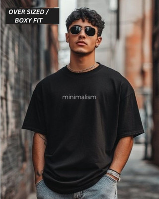 UrGear Printed Men Round Neck Black T-Shirt