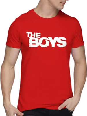 Yobdel Typography Men Round Neck Red T-Shirt