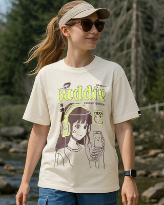 BEWAKOOF Graphic Print Women Round Neck Beige T-Shirt