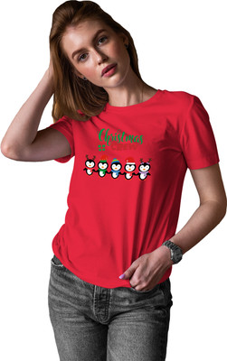 Buy That Trendz Solid Women Round Neck Red T-Shirt