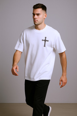 goodsign Printed Men Round Neck White T-Shirt
