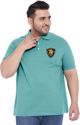 bigbanana Solid Men Polo Neck Dark Green T-Shirt