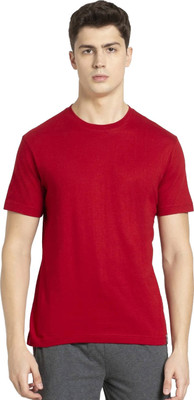 JOCKEY Solid Men Round Neck Red T-Shirt
