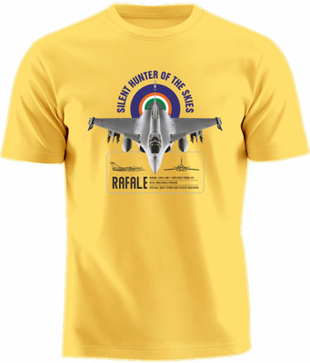 Luv My India Printed Men Round Neck Yellow T-Shirt