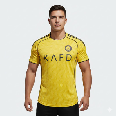 PRASEL Printed Men Round Neck Yellow T-Shirt