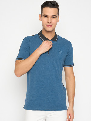 DUKE Solid Men Polo Neck Multicolor T-Shirt