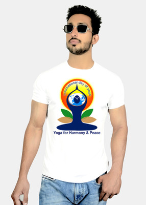 Riva Graphic Print Men Round Neck White T-Shirt