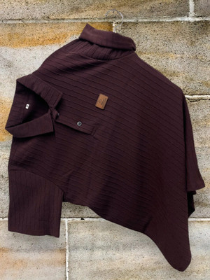 Nat Jastica Self Design Men Polo Neck Purple T-Shirt