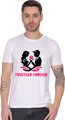 ELEVATEVENTURES Printed Men Round Neck Reversible White T-Shirt