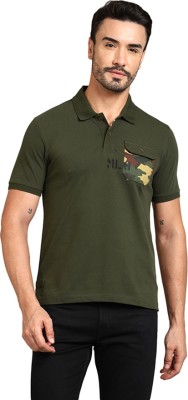 ROYAL ENFIELD Solid Men Crew Neck Dark Green T-Shirt