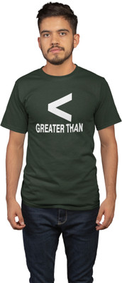 HopOffer Printed, Typography Men Round Neck Green T-Shirt