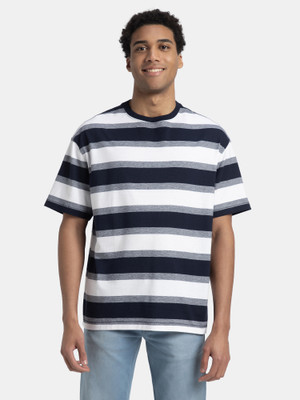 JOCKEY Striped Men Round Neck Multicolor T-Shirt