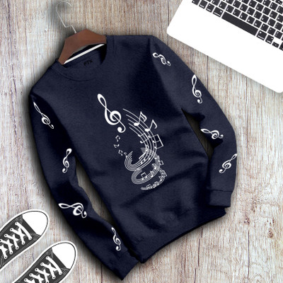 FTX Printed Men Round Neck Navy Blue T-Shirt
