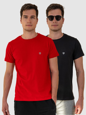 LUX cozi Solid Men Round Neck Multicolor T-Shirt