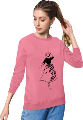 QEEN STAR FASHION Printed, Typography Women Round Neck Pink T-Shirt