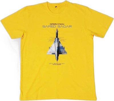 NEW TRENTING Graphic Print Men Round Neck Yellow T-Shirt