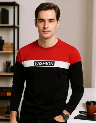 FASHIUM Printed Men Round Neck Red T-Shirt