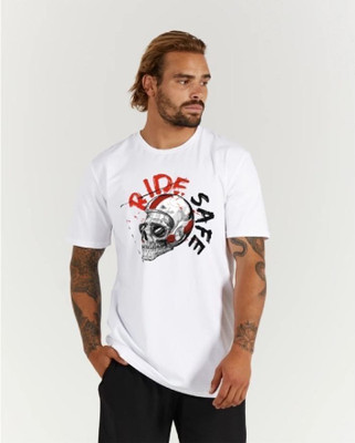 starshringi Graphic Print Men Round Neck White T-Shirt
