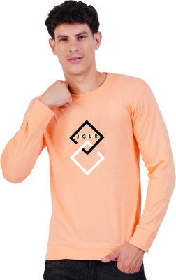 JUGULAR Printed Men Round Neck Orange T-Shirt