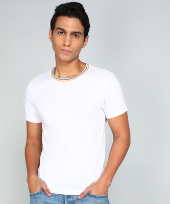 United Colors of Benetton Printed Men Round Neck White T-Shirt