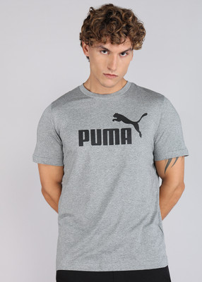 PUMA Printed Men Crew Neck Grey T-Shirt