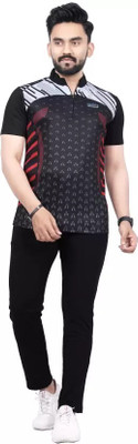 dhaari by unique creation Printed Men Round Neck Black T-Shirt