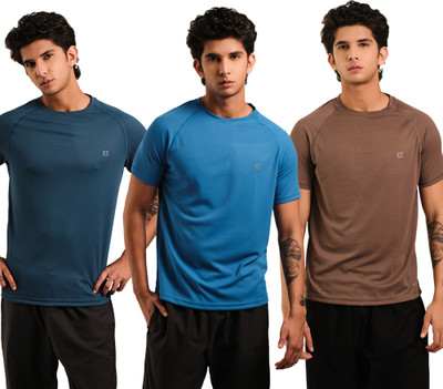 Sirtex Eazy Printed Men Round Neck Blue T-Shirt