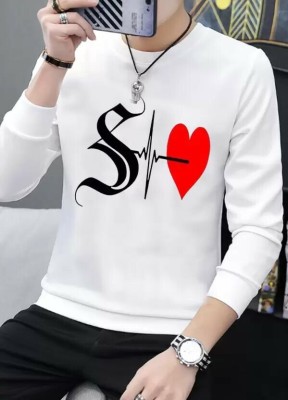 YI FASHION Printed Men Round Neck White T-Shirt