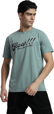 Rare Bond Studios Graphic Print Men Round Neck Light Green T-Shirt