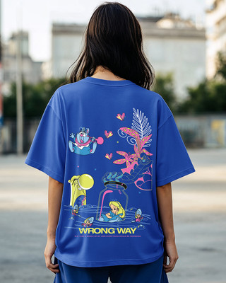 BEWAKOOF Graphic Print Women Round Neck Blue T-Shirt
