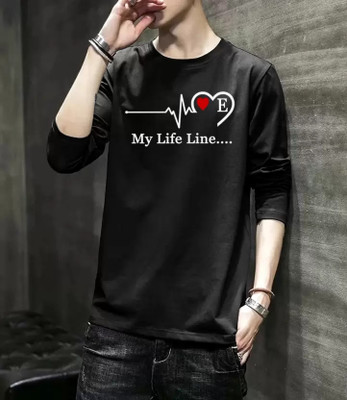 Risemax Printed Men Round Neck Black T-Shirt