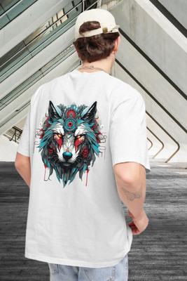 Dark Drive Printed Men Round Neck White T-Shirt