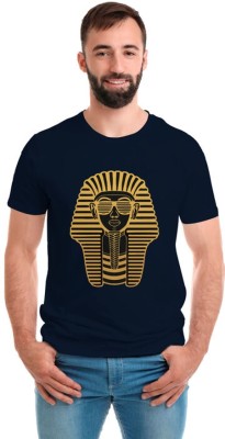 SmarTee Street Printed Men Round Neck Dark Blue T-Shirt