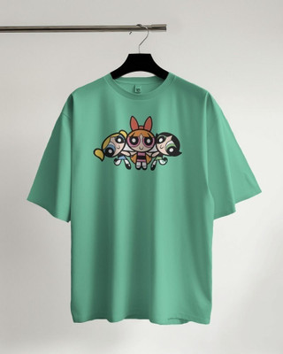 Scoot Prints Printed Men Round Neck Green T-Shirt