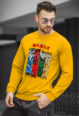 Rawmen Printed Men Round Neck Yellow T-Shirt