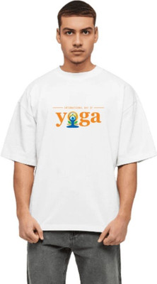 DeRaDA Graphic Print Men Round Neck White T-Shirt