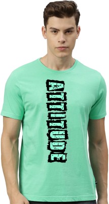 Tee town Graphic Print Men Round Neck Green T-Shirt