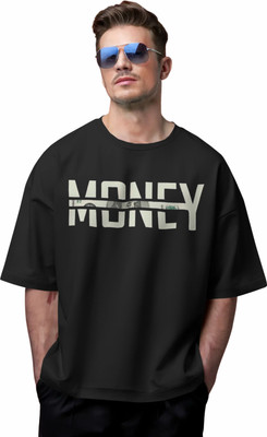 HS Closet Cove Typography Men Round Neck Brown T-Shirt