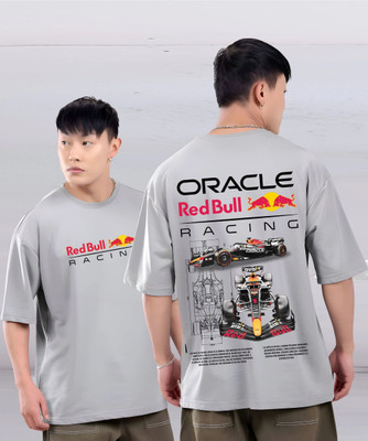 HexaCraft Printed Men Round Neck Grey T-Shirt