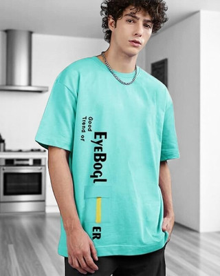 Autna Printed Men Round Neck Green T-Shirt