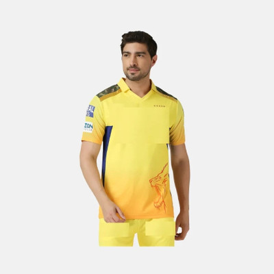 HOWAT Printed Men Round Neck Yellow T-Shirt