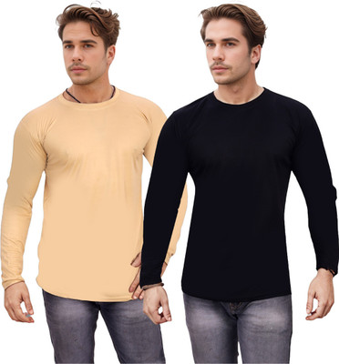 SM SHAYAM CREATION Solid Men Round Neck Multicolor T-Shirt