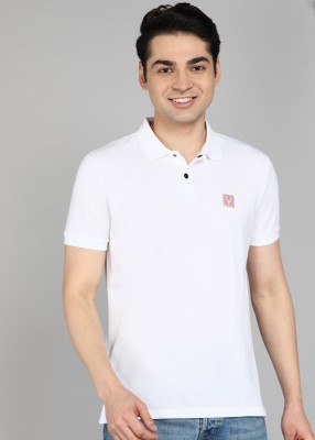 Allen Solly Solid Men Polo Neck White T-Shirt