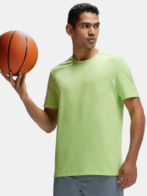 JOCKEY Solid Men Round Neck Green T-Shirt