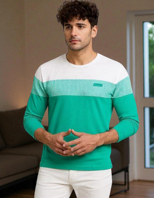 Autna Printed Men Round Neck Green T-Shirt