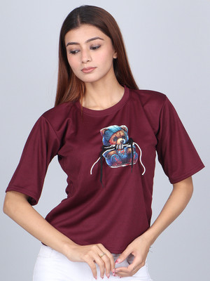urban trees Casual Printed Women Red Top