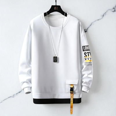 FASHIUM Printed Men Round Neck White T-Shirt